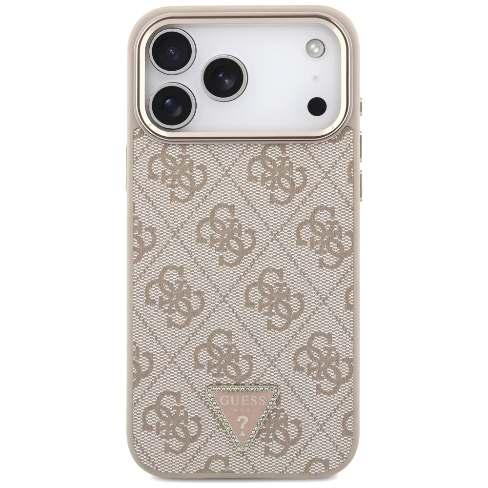 Guess iPhone 17 Pro Max/iPhone 18 Pro Max Deksel 4G Triangle MagSafe Rosa