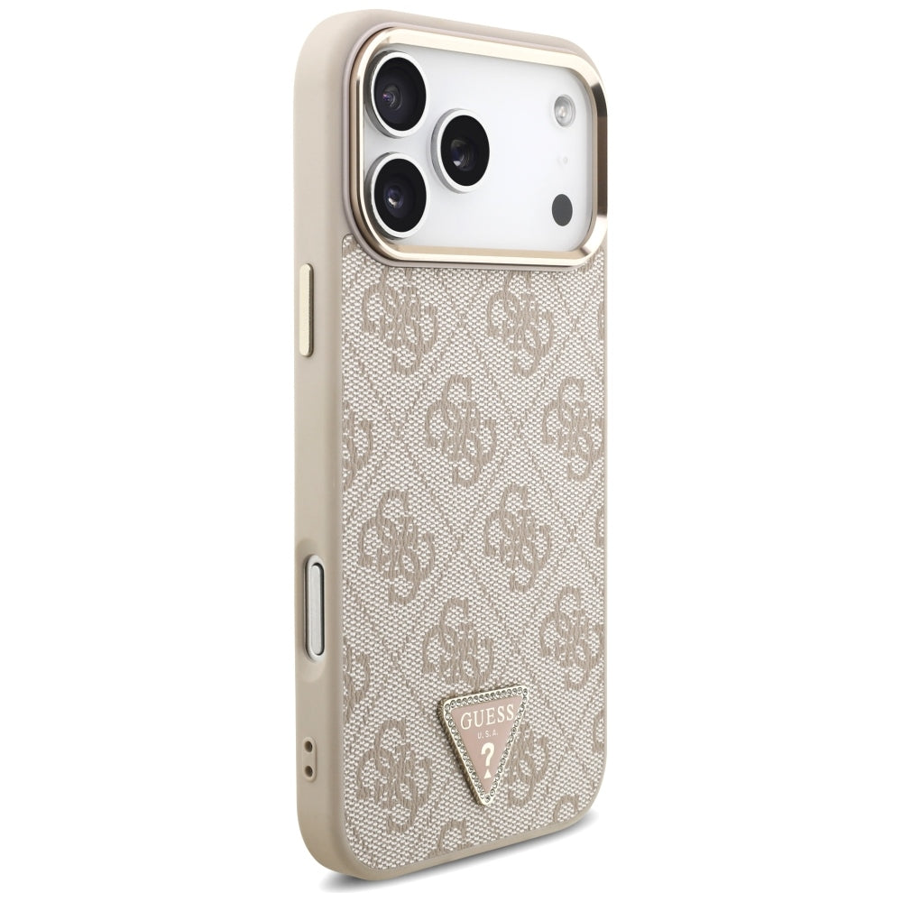 Guess iPhone 17 Pro Max/iPhone 18 Pro Max Deksel 4G Triangle MagSafe Rosa