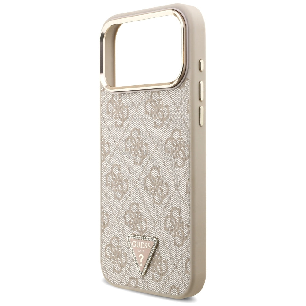 Guess iPhone 17 Pro Max/iPhone 18 Pro Max Deksel 4G Triangle MagSafe Rosa