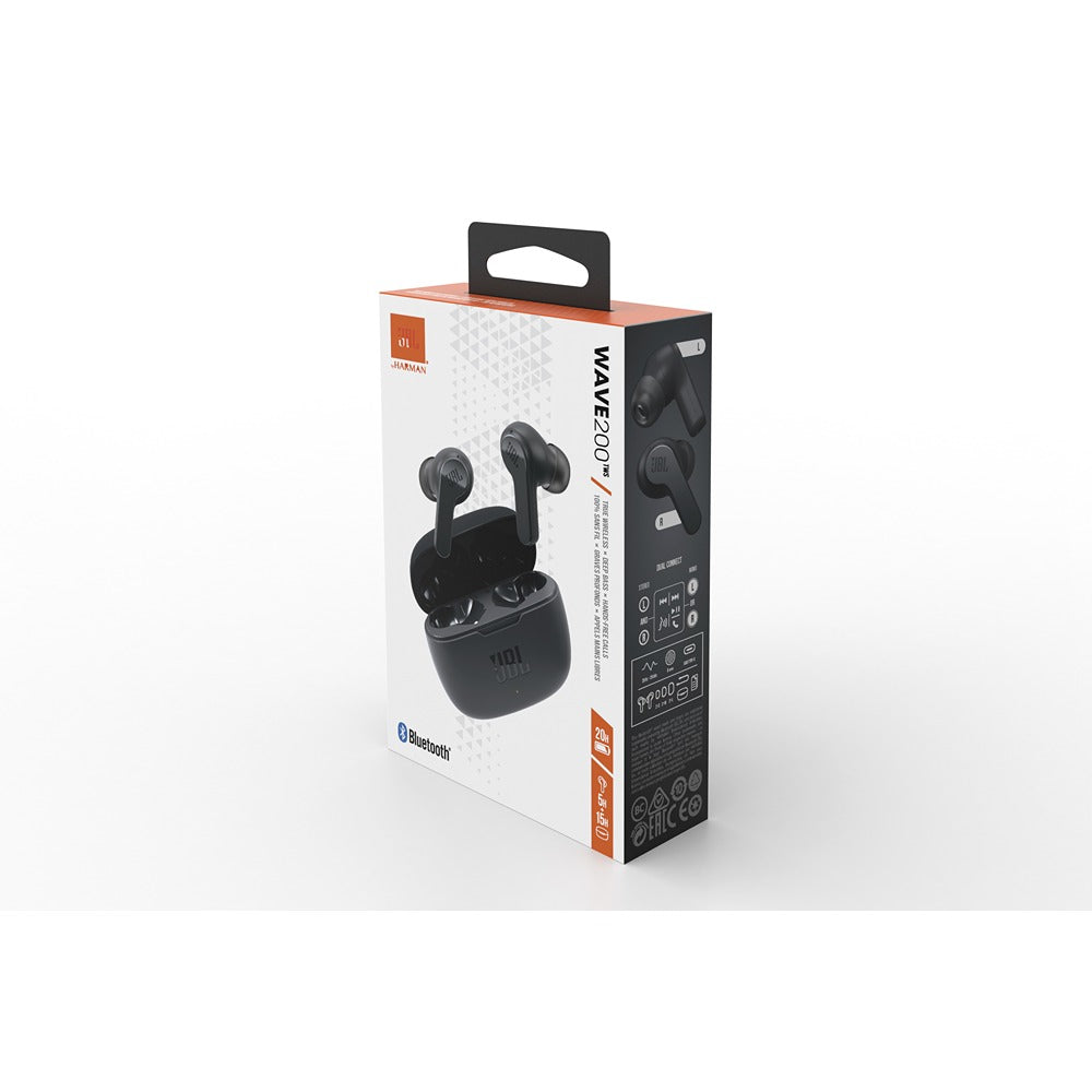 JBL trådløse Hodetelefoner Wave 200 Svart