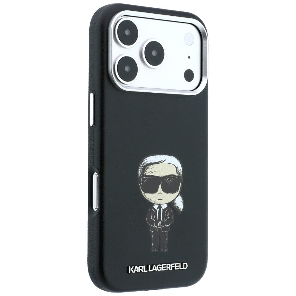 Karl Lagerfeld iPhone 17 Pro/iPhone 18 Pro Deksel Smooth Ikonik Sketch Svart