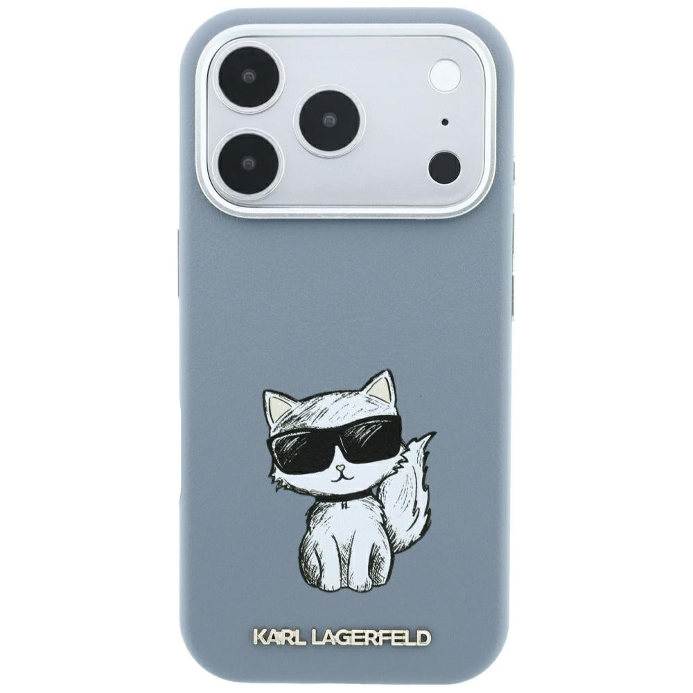 Karl Lagerfeld iPhone 17 Pro/iPhone 18 Pro Deksel Smooth Choupette Sketch Blå