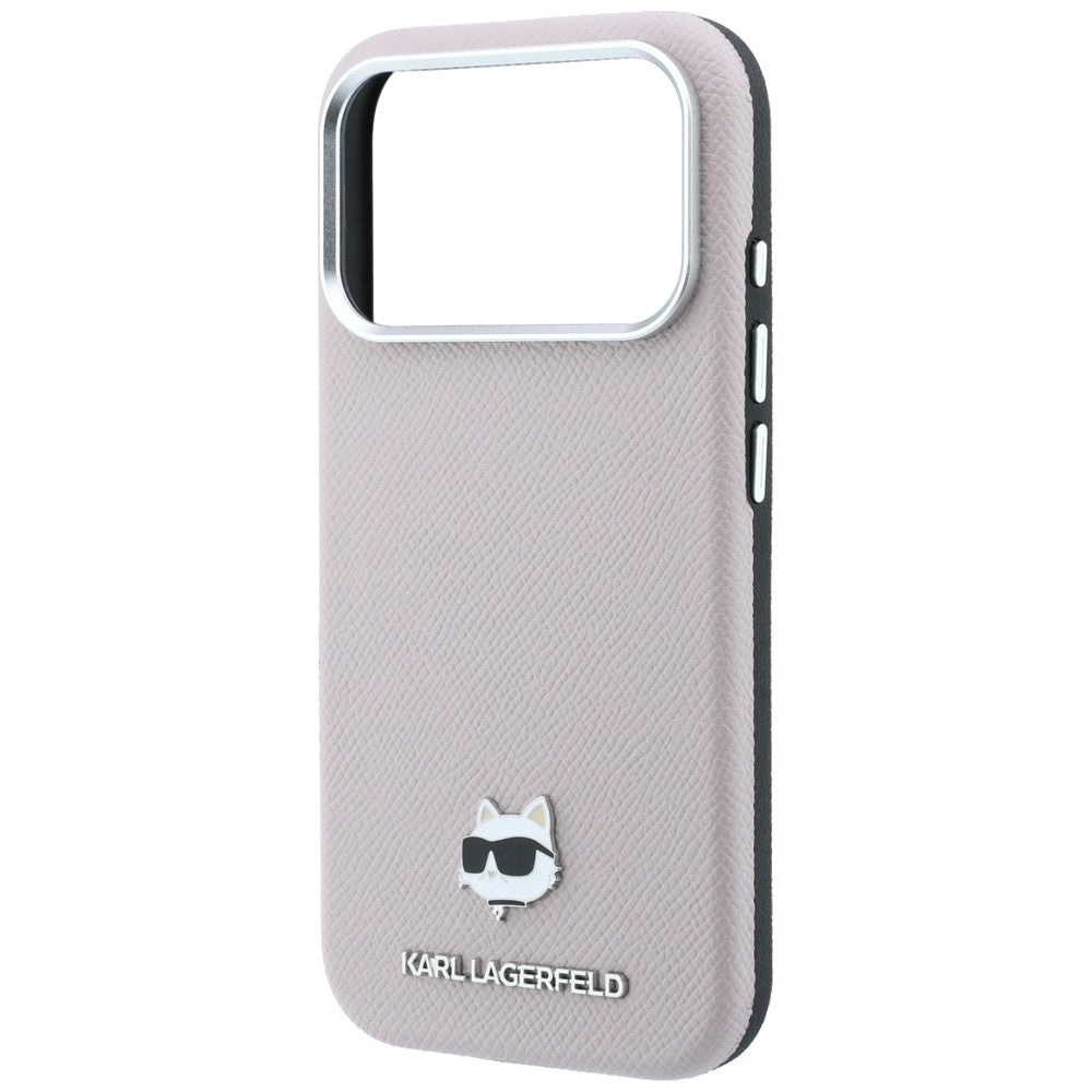 Karl Lagerfeld iPhone 17 Pro/iPhone 18 Pro Deksel Grained Choupette Rosa