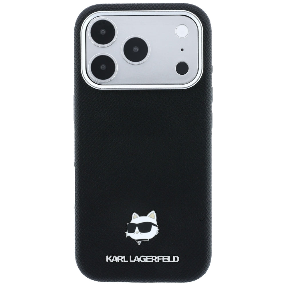 Karl Lagerfeld iPhone 17 Pro Max/iPhone 18 Pro Max Deksel Grained Choupette Svart
