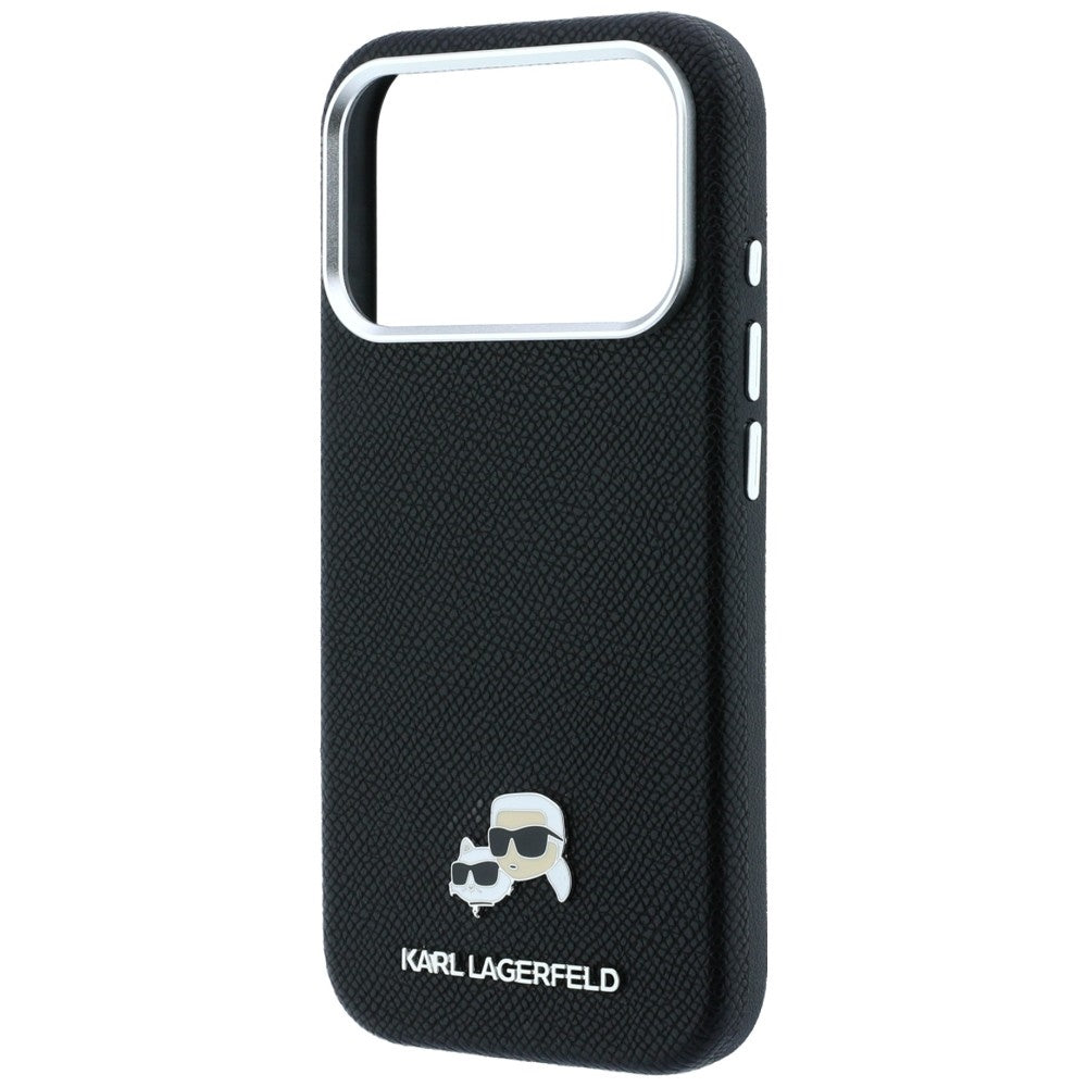 Karl Lagerfeld iPhone 17 Pro/iPhone 18 Pro Deksel Grained Heads Svart