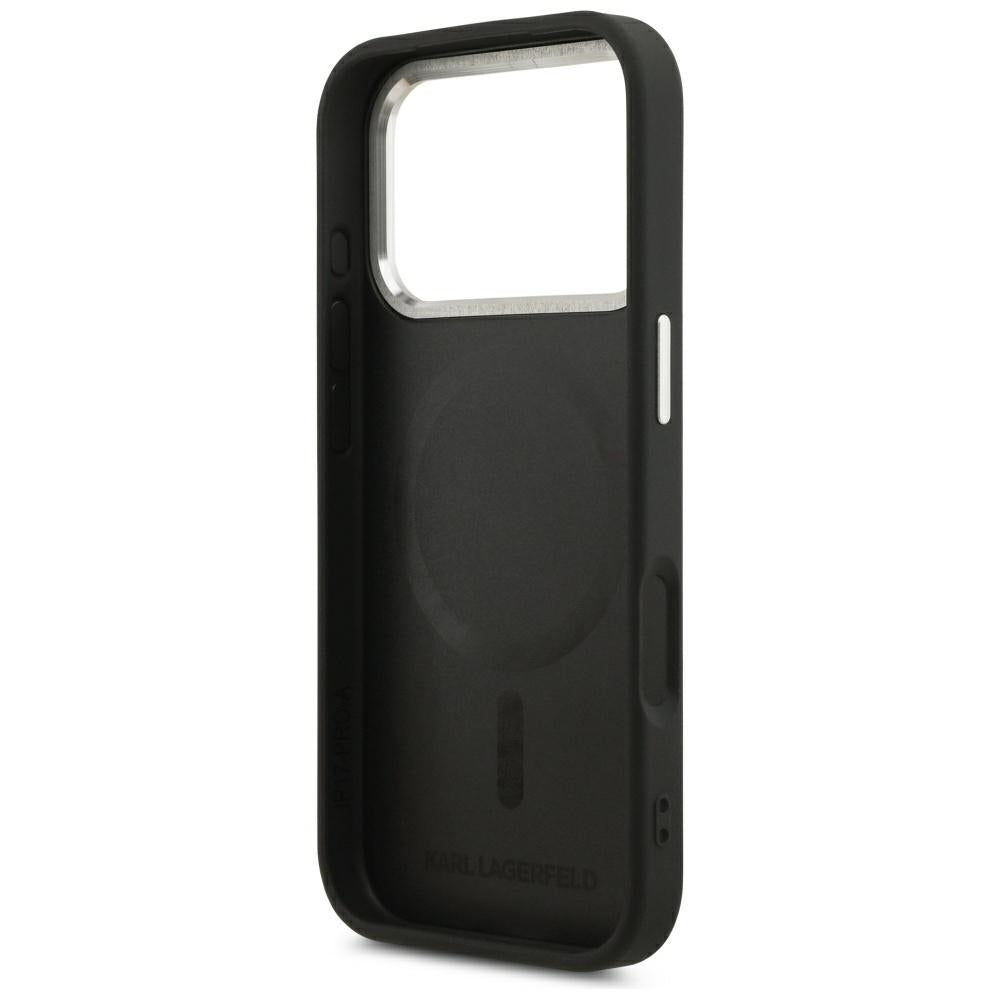 Karl Lagerfeld iPhone 17 Pro Max/iPhone 18 Pro Max Deksel med preget ring og RSG-logo Svart