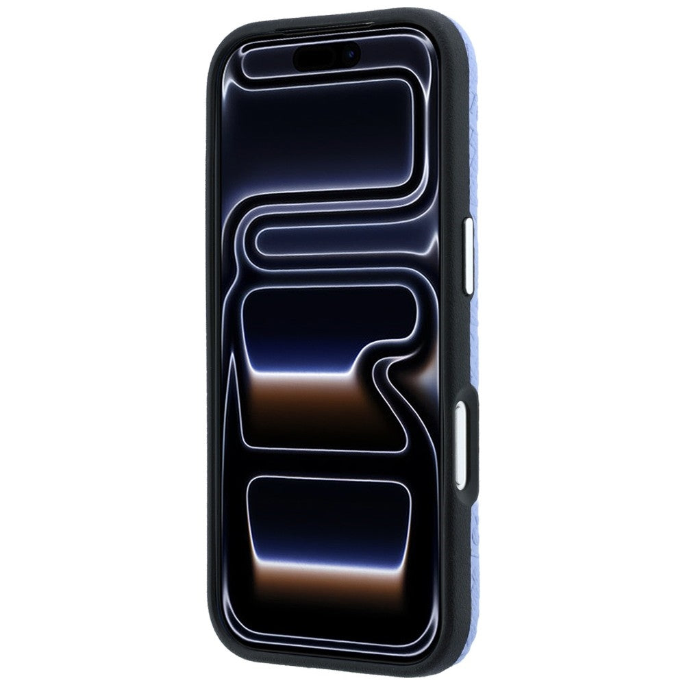 Karl Lagerfeld iPhone 17 Pro Max/iPhone 18 Pro Max Deksel Grained Allover Logo Blå