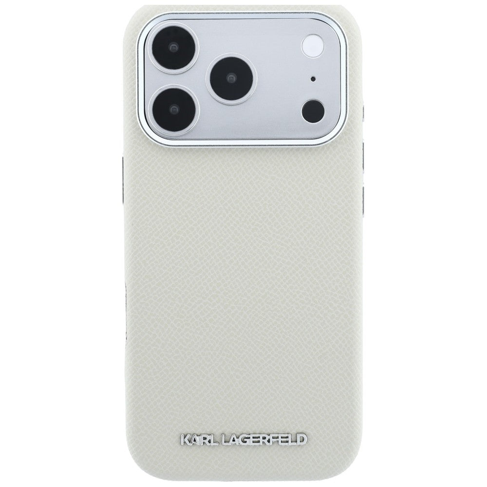 Karl Lagerfeld iPhone 17 Pro Max/iPhone 18 Pro Max Deksel Grained Logo Beige