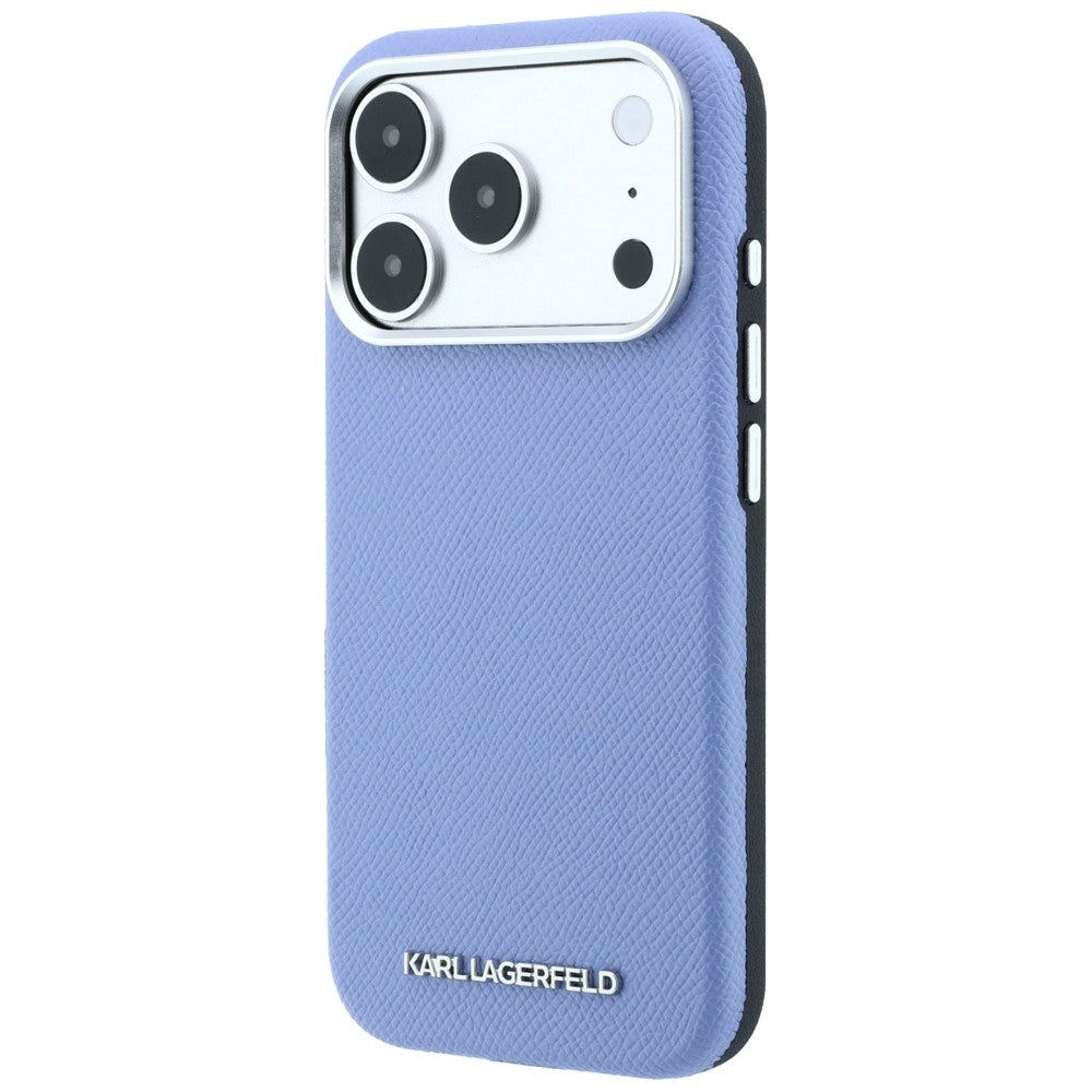 Karl Lagerfeld iPhone 17 Pro Max/iPhone 18 Pro Max Deksel Grained Logo Blå