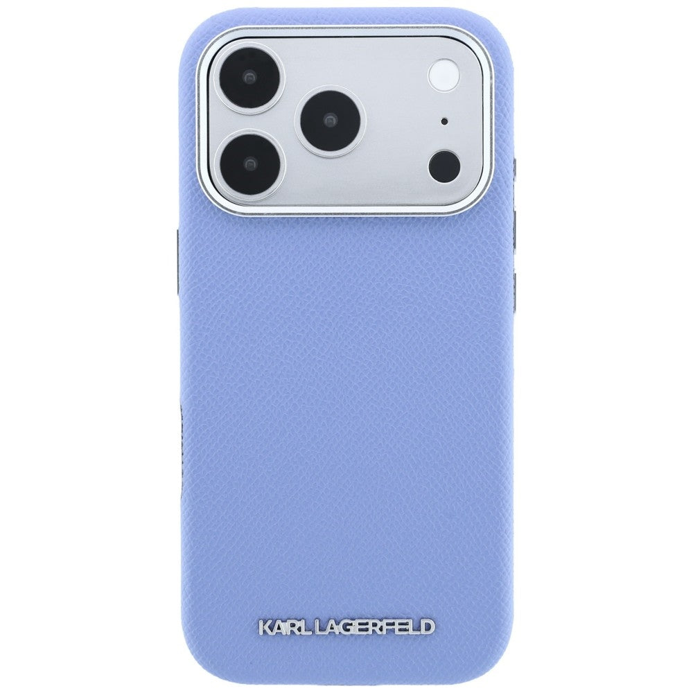 Karl Lagerfeld iPhone 17 Pro Max/iPhone 18 Pro Max Deksel Grained Logo Blå