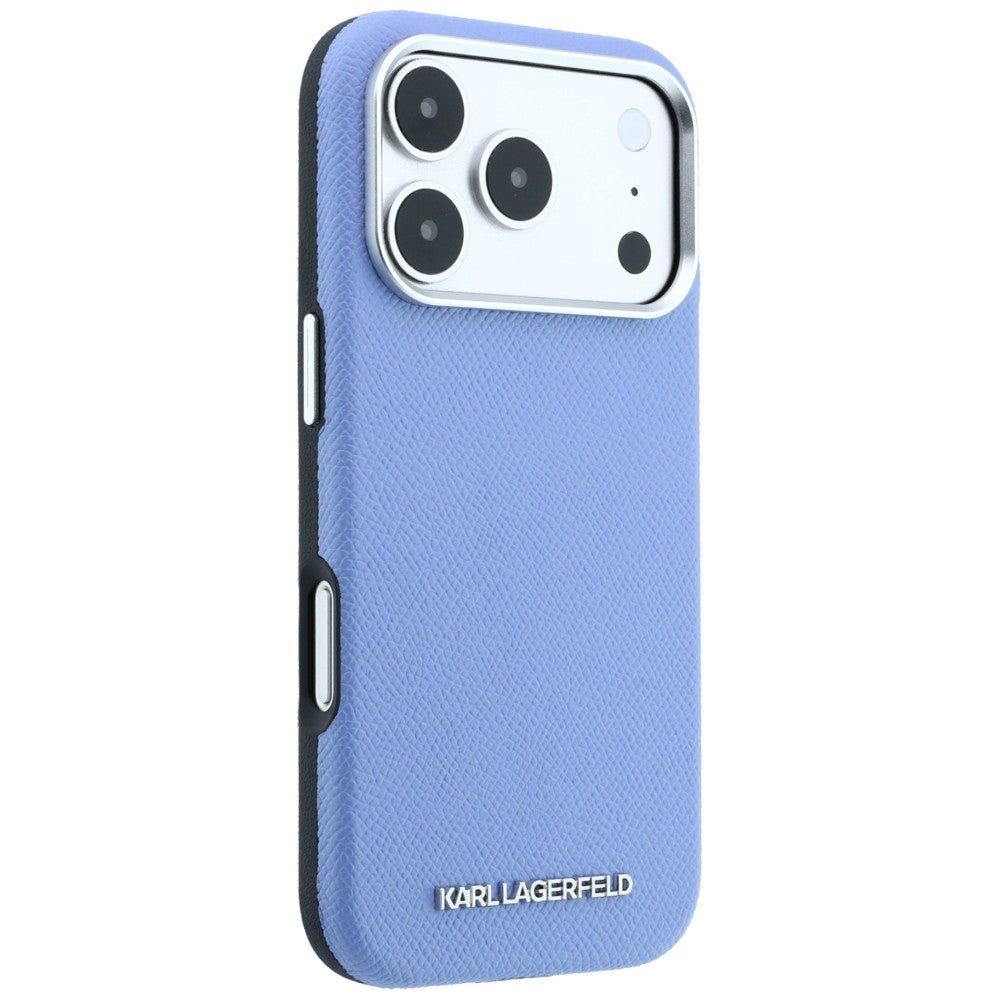 Karl Lagerfeld iPhone 17 Pro Max/iPhone 18 Pro Max Deksel Grained Logo Blå
