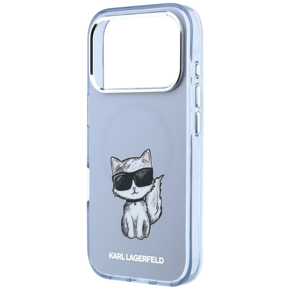Karl Lagerfeld iPhone 17 Pro/iPhone 18 Pro Deksel Choupette Sketch Blå