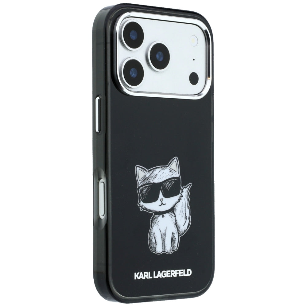 Karl Lagerfeld iPhone 17 Pro/iPhone 18 Pro Deksel Choupette Sketch Svart
