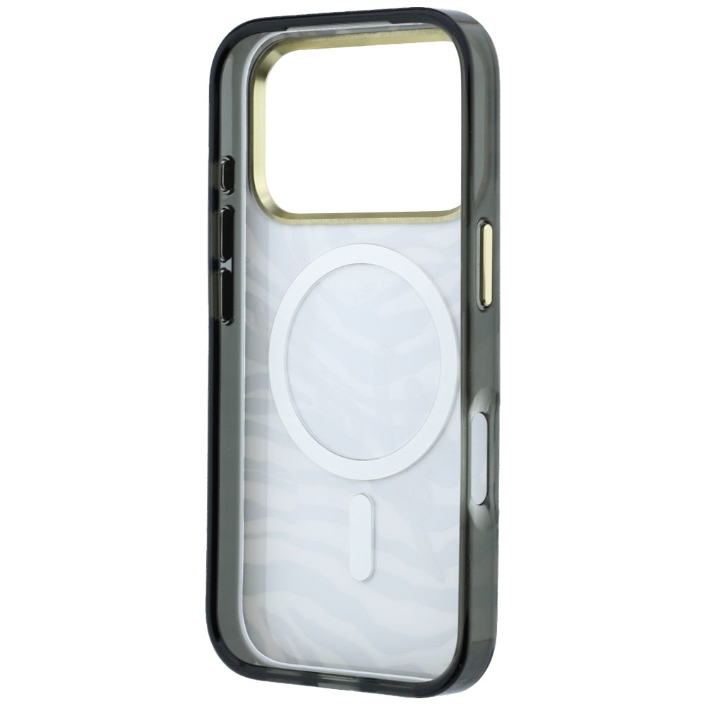 Karl Lagerfeld iPhone 17 Pro/iPhone 18 Pro Deksel Zebra Glitter Gull