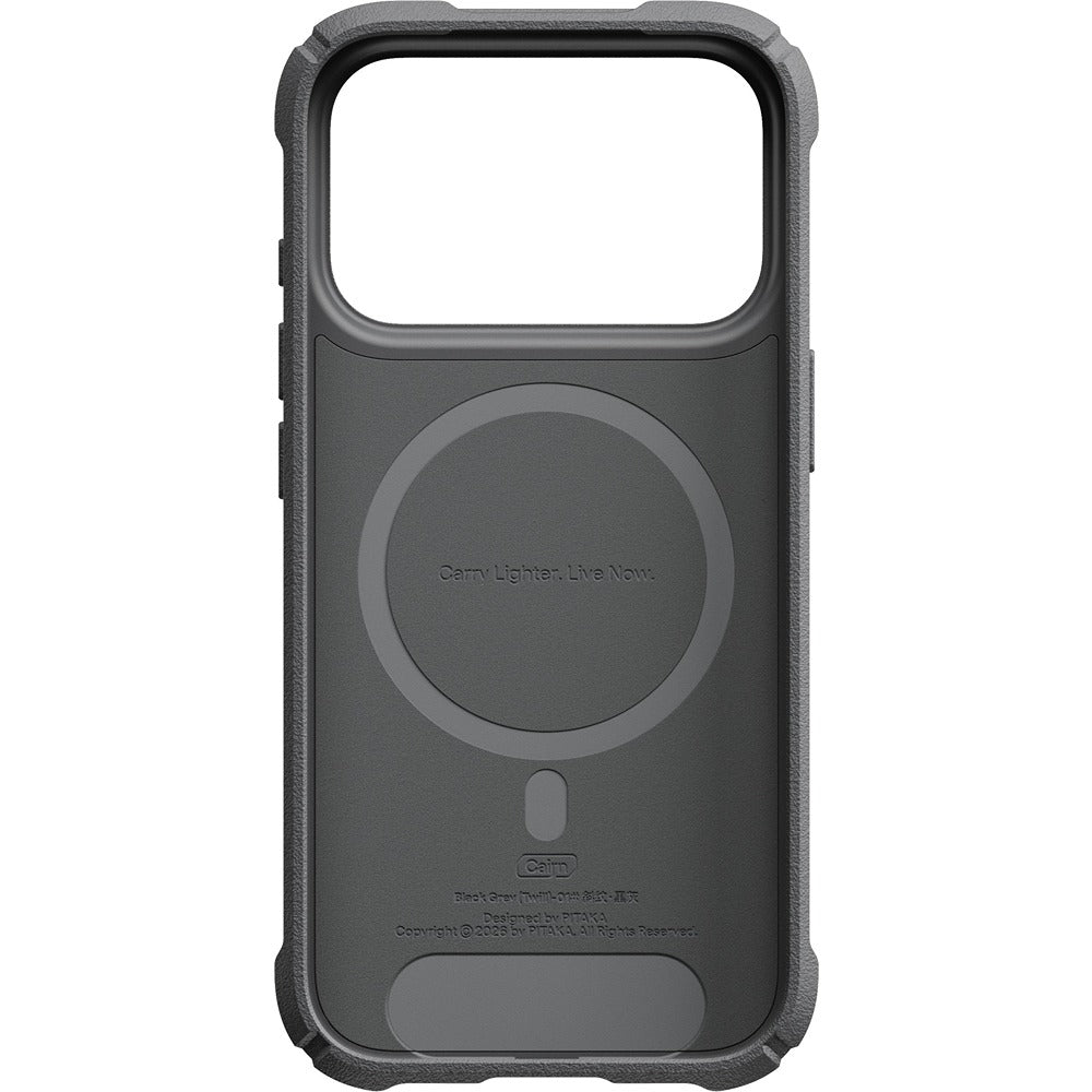 Pitaka iPhone 17 Pro/iPhone 18 Pro Deksel Cairn MagSafe Black/Grey Twill