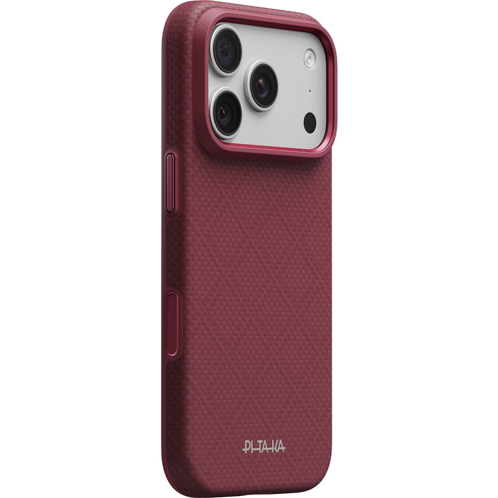 Pitaka iPhone 17 Pro/iPhone 18 Pro Deksel Summa MagSafe Argyle Burgundy