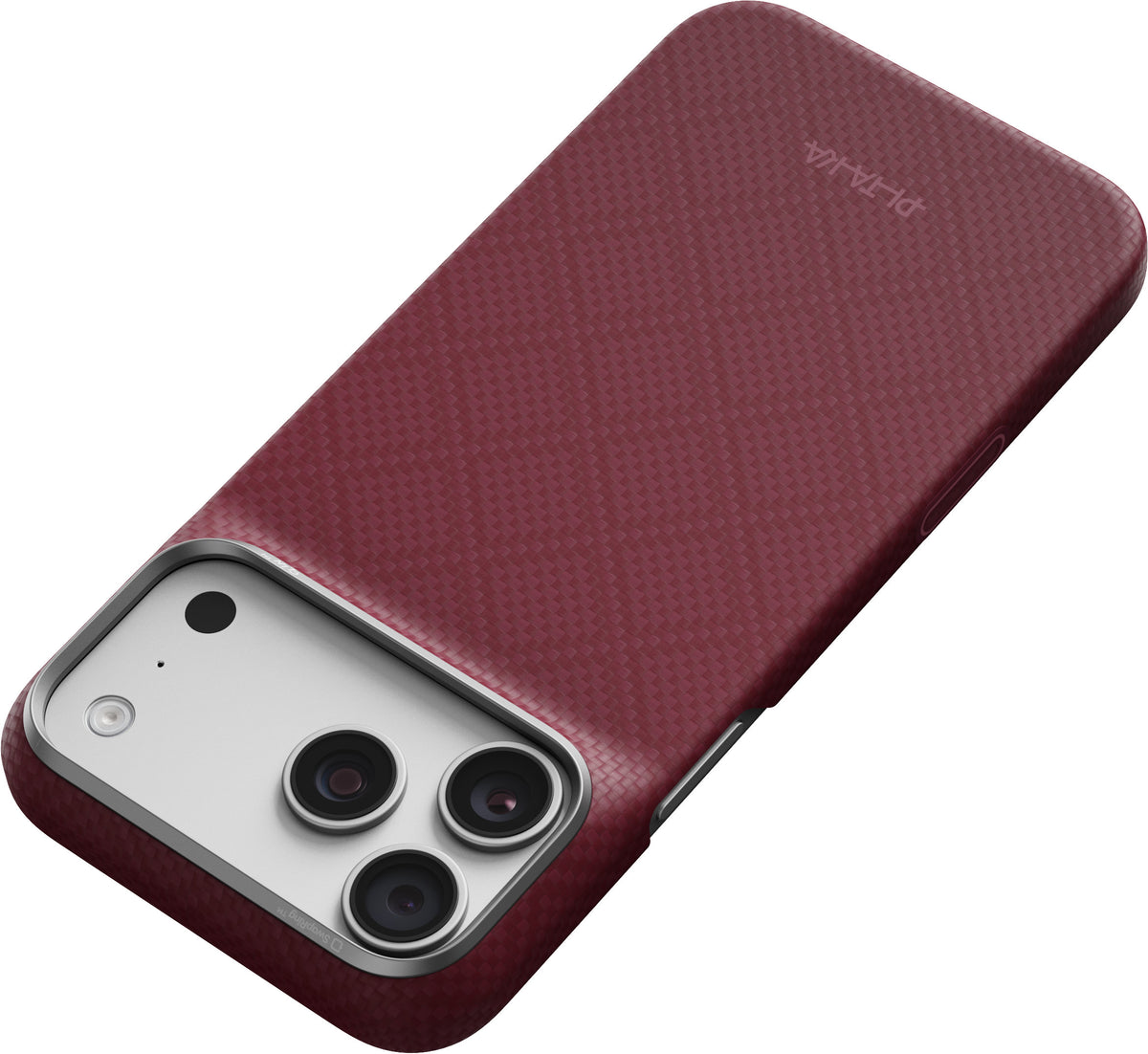 Pitaka iPhone 17 Pro Max/iPhone 18 Pro Max Deksel Edge MagSafe Argyle Burgundy