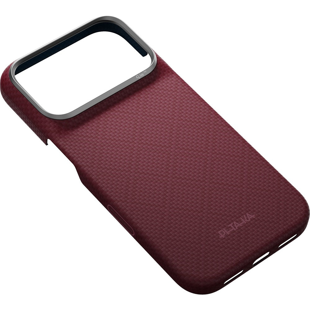 Pitaka iPhone 17 Pro/iPhone 18 Pro Deksel Edge MagSafe Argyle Burgundy