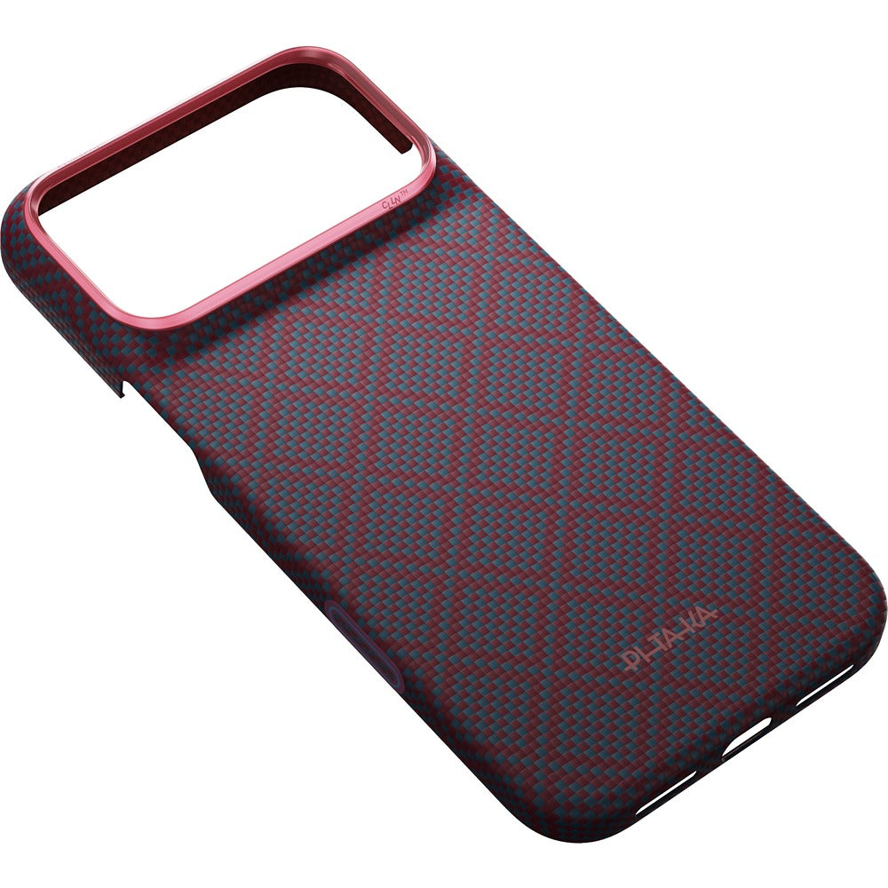 Pitaka iPhone 17 Pro Max/iPhone 18 Pro Max Deksel Edge MagSafe Argyle Blue's Red
