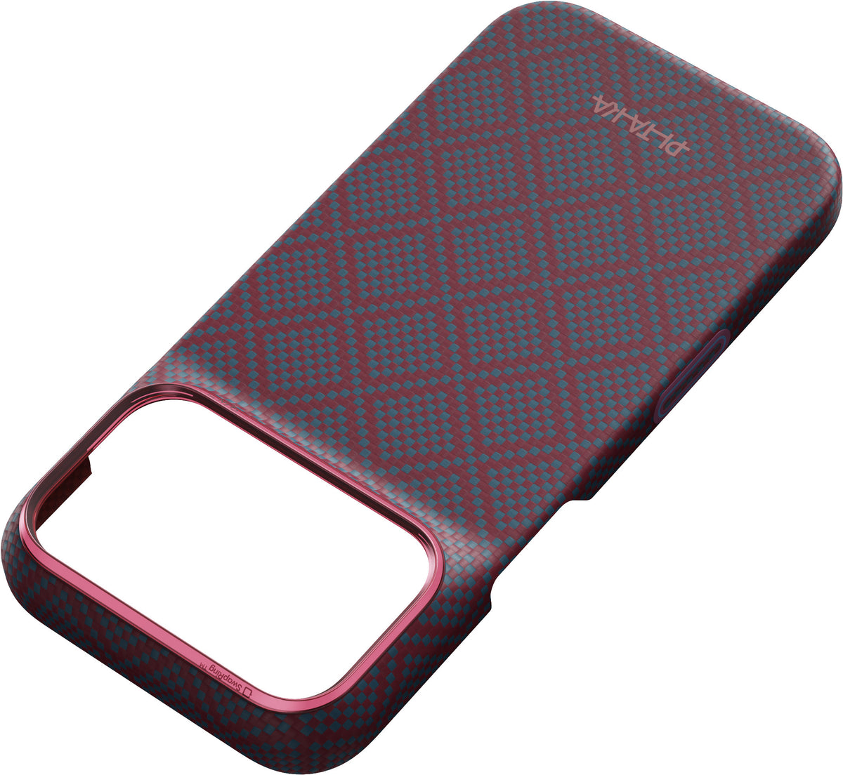 Pitaka iPhone 17 Pro/iPhone 18 Pro Deksel Edge MagSafe Argyle Blue's Red