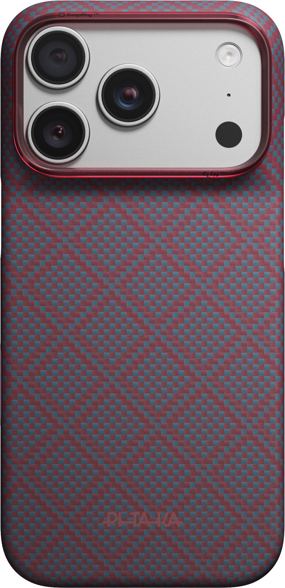 Pitaka iPhone 17 Pro/iPhone 18 Pro Deksel Edge MagSafe Argyle Blue's Red