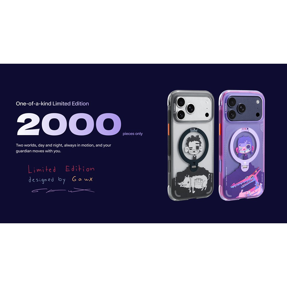 Torras iPhone 17 Pro Deksel Ostand Q3 Air Gawx Neon Night Muse