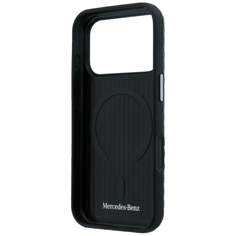 Mercedes Benz iPhone 17 Pro Max/iPhone 18 Pro Max Deksel i skinn med treeffekt Svart