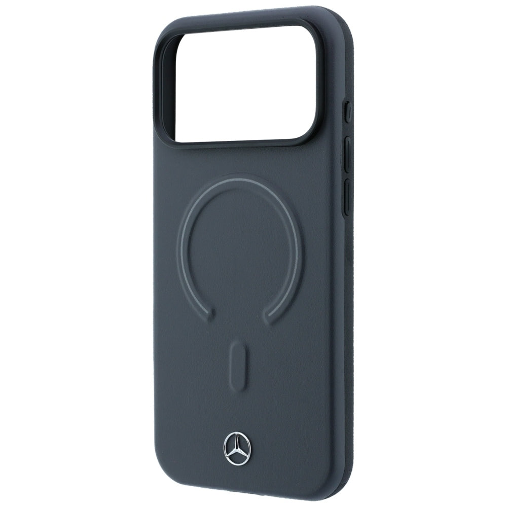 Mercedes Benz iPhone 17 Pro/iPhone 18 Pro Deksel i skinn med 3D MagSafe Grå