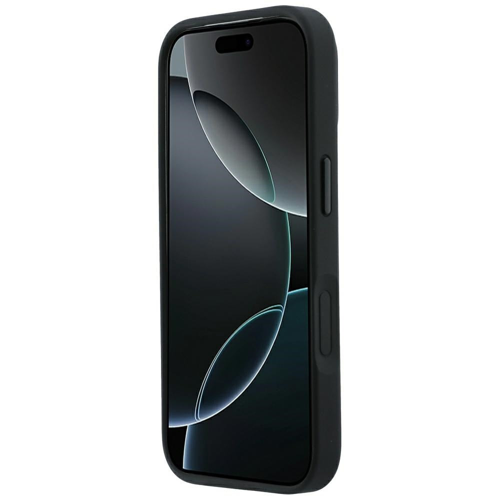 Mercedes Benz iPhone 17 Pro/iPhone 18 Pro Deksel Leather Crossed Lines Svart