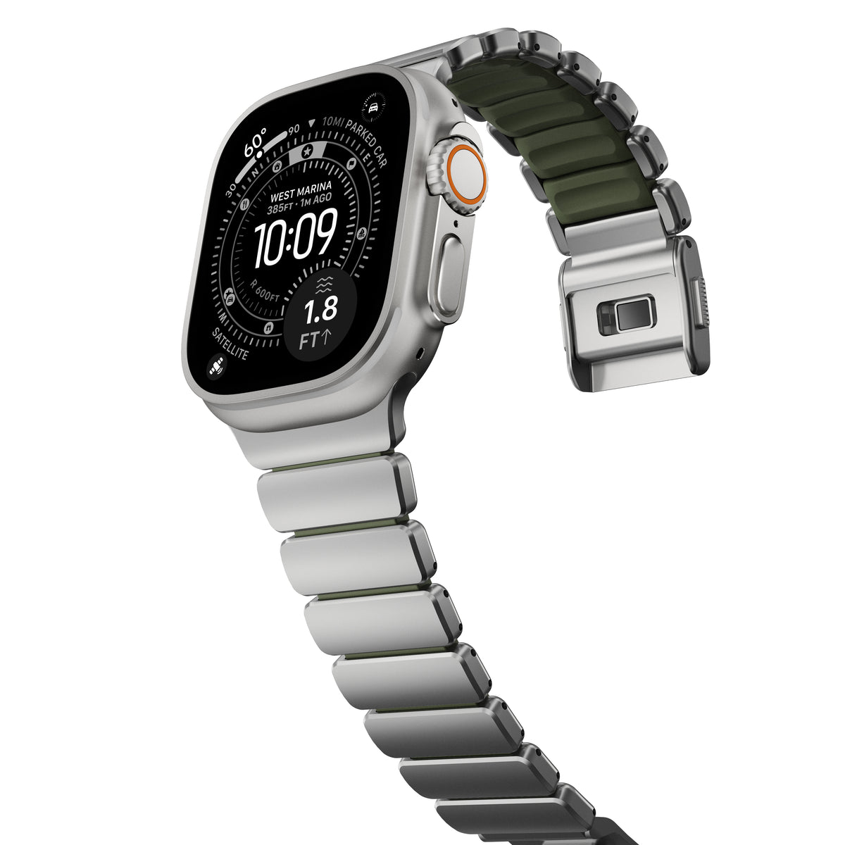 Nomad Apple Watch 45/46mm/Ultra 49mm Armbånd Stratos Band Natural Forest