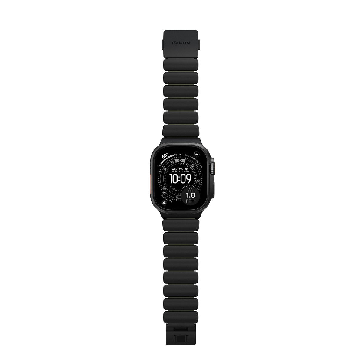 Nomad Apple Watch 45/46mm/Ultra 49mm Armbånd Stratos Band Svart Forest
