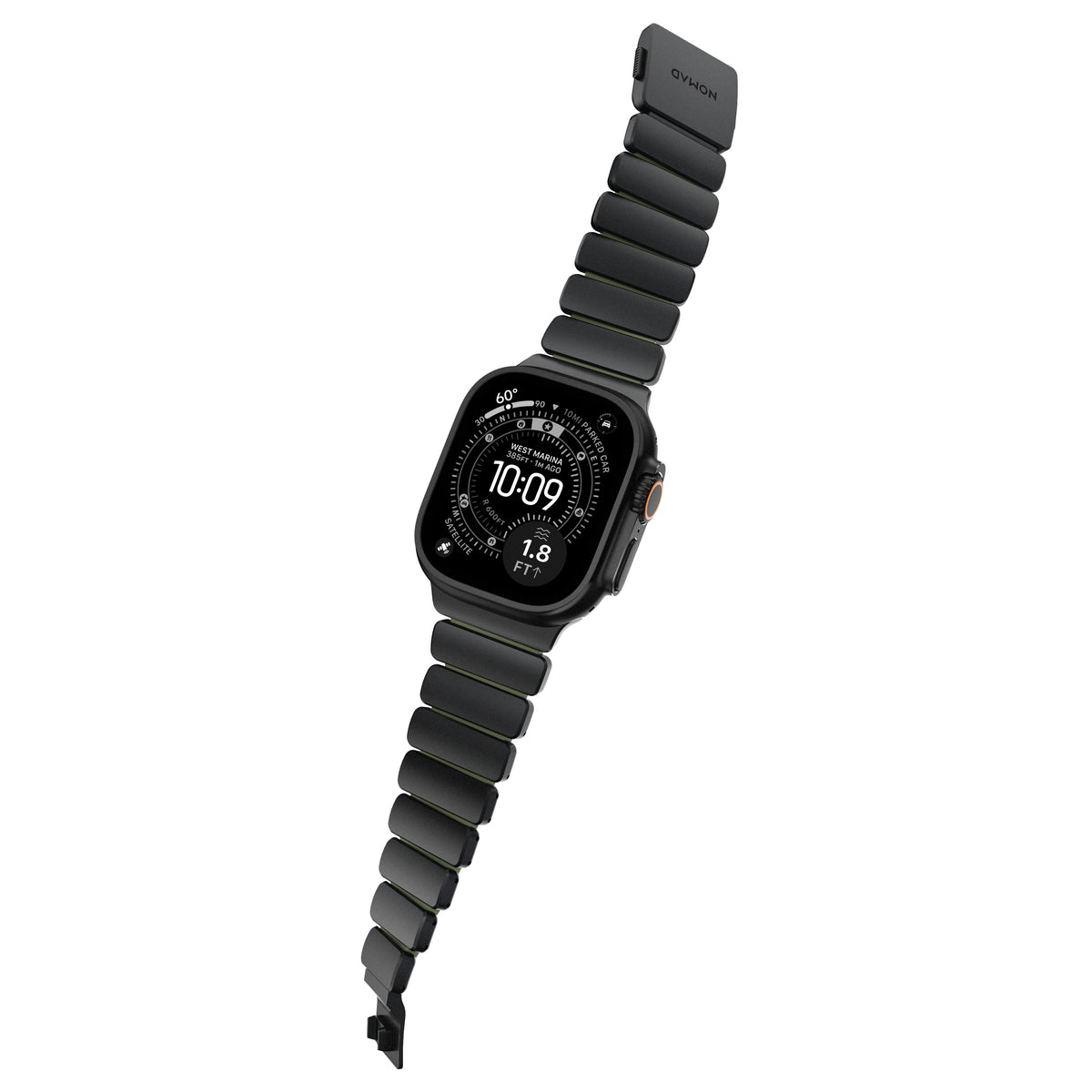 Nomad Apple Watch 45/46mm/Ultra 49mm Armbånd Stratos Band Svart Forest