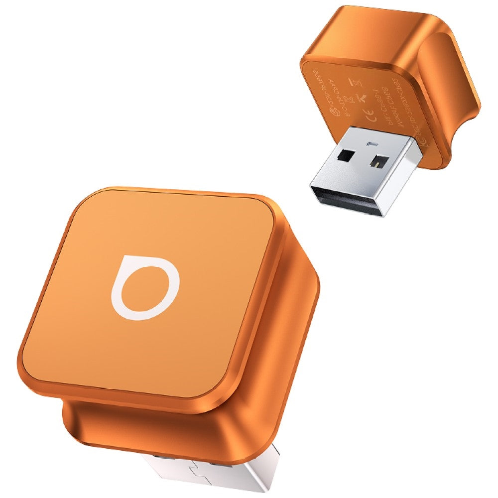 Ottocast Mini Cube Trådløs CarPlay/Android Auto Adapter Oransje