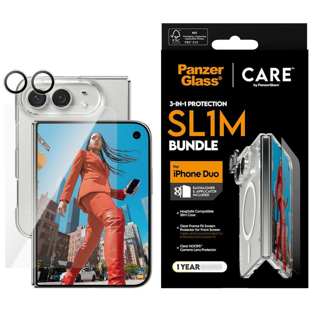 CARE by PanzerGlass iPhone Duo 3-in-1 SL1M Bundle