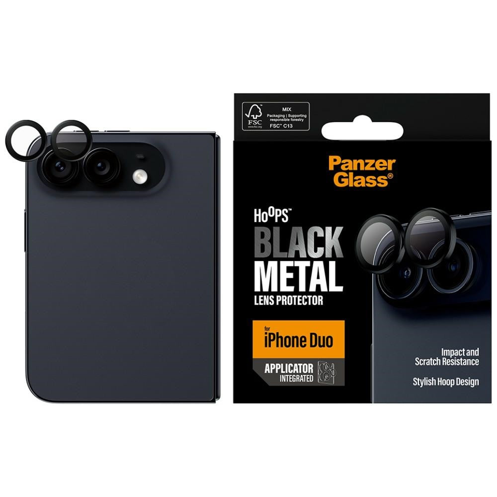 PanzerGlass iPhone Duo Linsebeskyttelse Hoops Svart