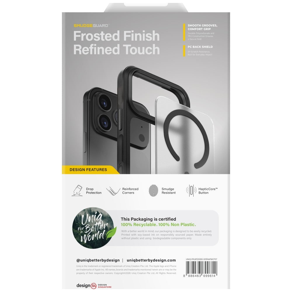 Uniq iPhone 17 Pro Max/iPhone 18 Pro Max Deksel Veren MagClick Chalk Frost