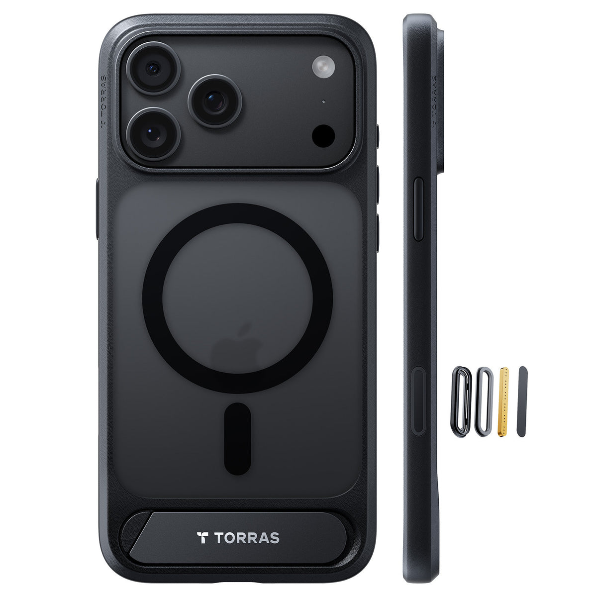 Torras iPhone 18 Pro Deksel Ostand L1 Svart