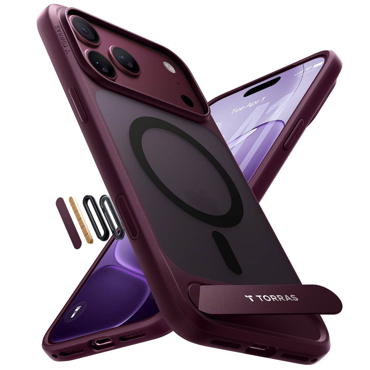 Torras iPhone 18 Pro Deksel Ostand L1 Lilla