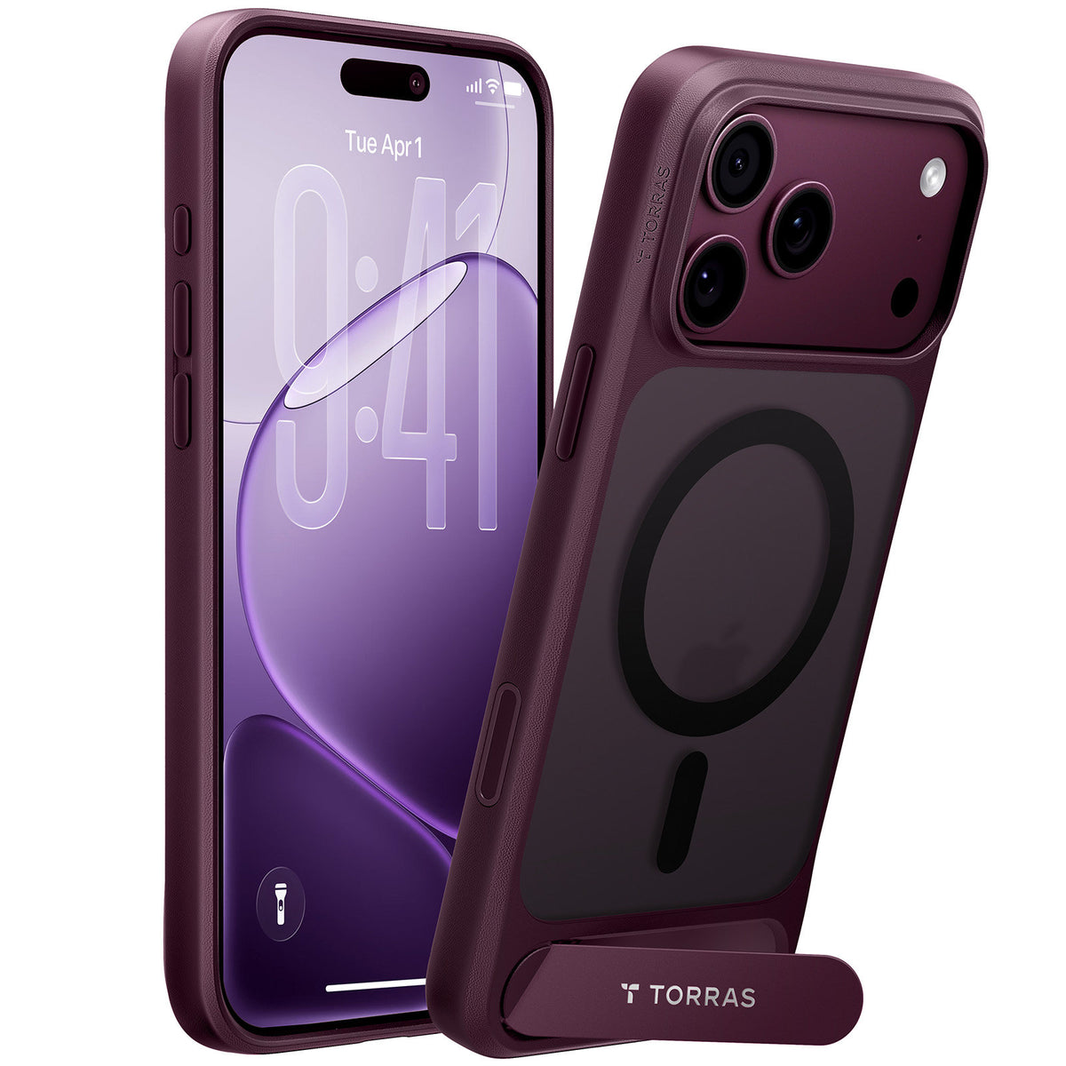Torras iPhone 18 Pro Deksel Ostand L1 Lilla