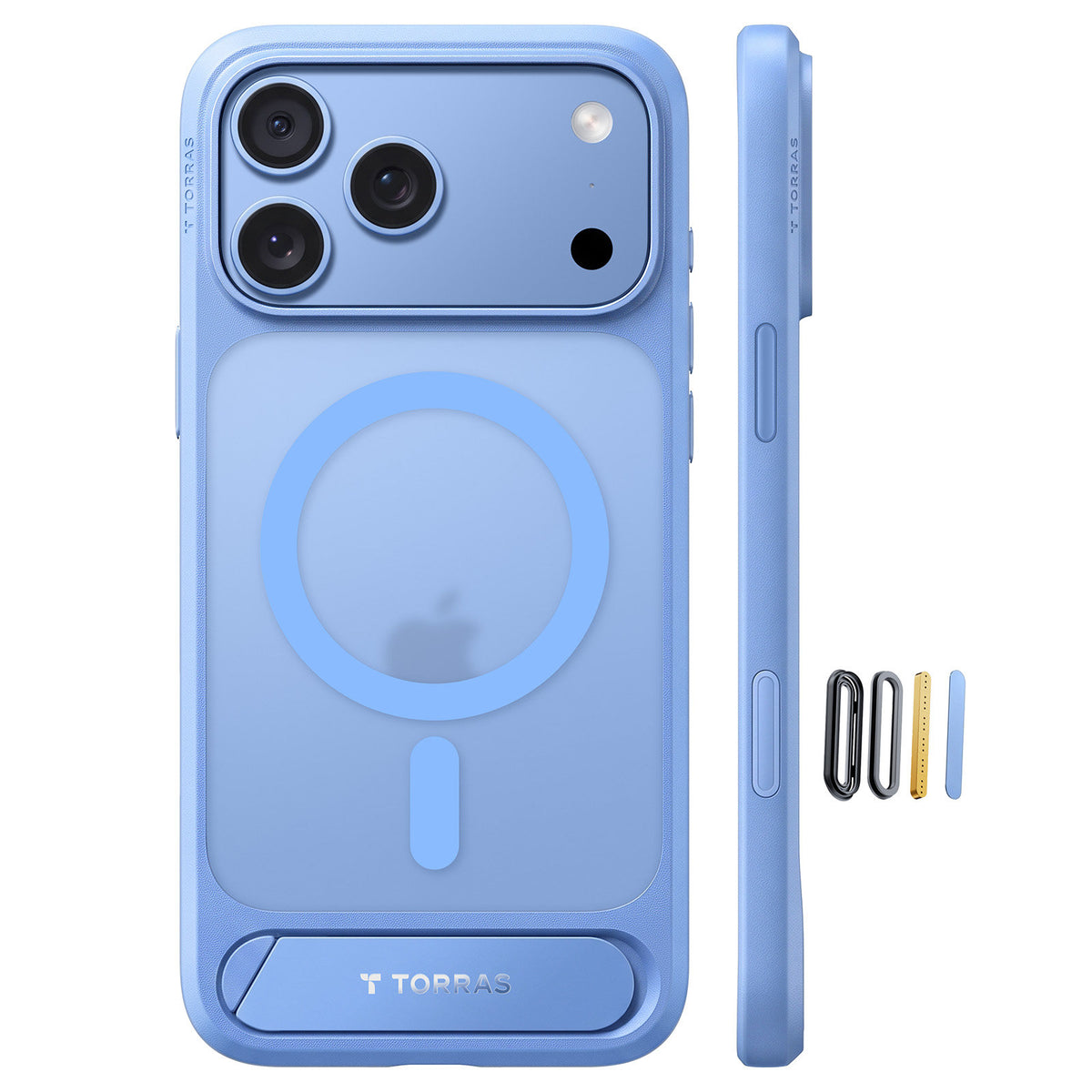 Torras iPhone 18 Pro Deksel Ostand L1 Blå