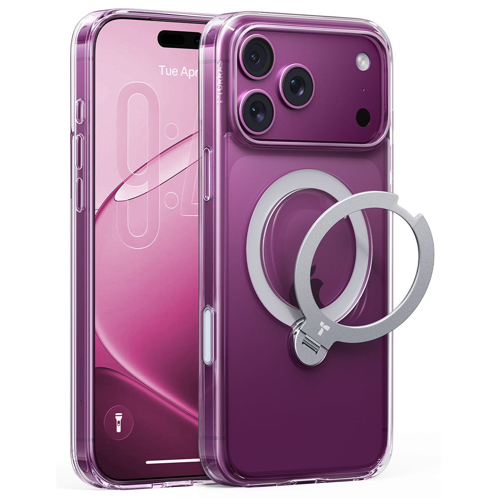 Torras iPhone 18 Pro Max Deksel Ostand Q3 Spin Klar