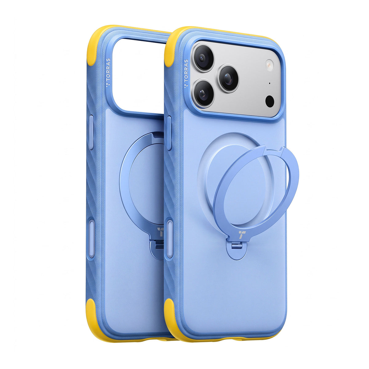 Torras iPhone 18 Pro Max Deksel Ostand Q3 Rugged Island Blue