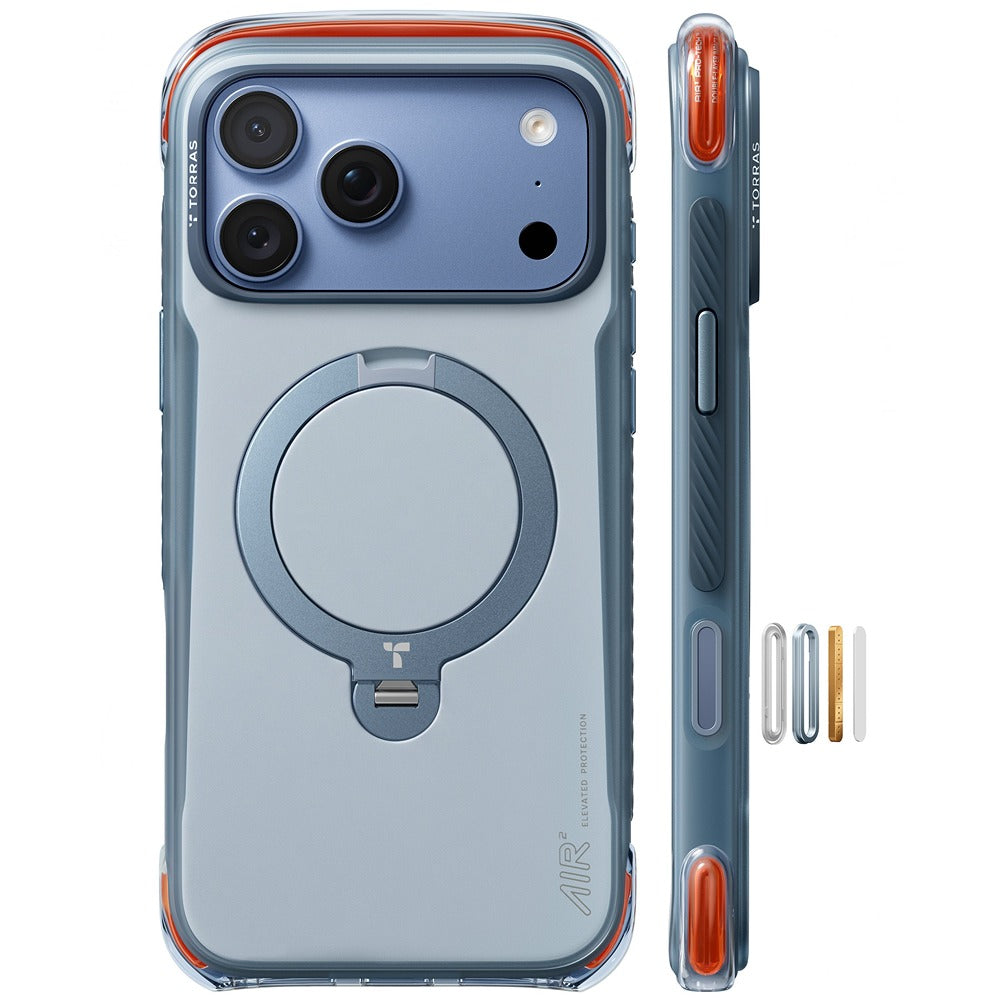 Torras iPhone 18 Pro Max Deksel Ostand Q3 Air Pro Polar Slate