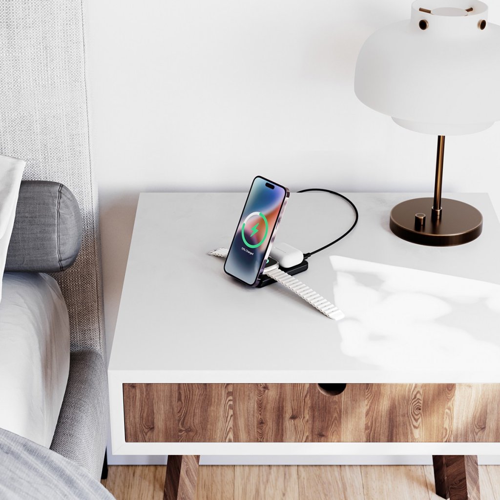 Alogic Trådløs lader Yoga 3-in-1 Svart