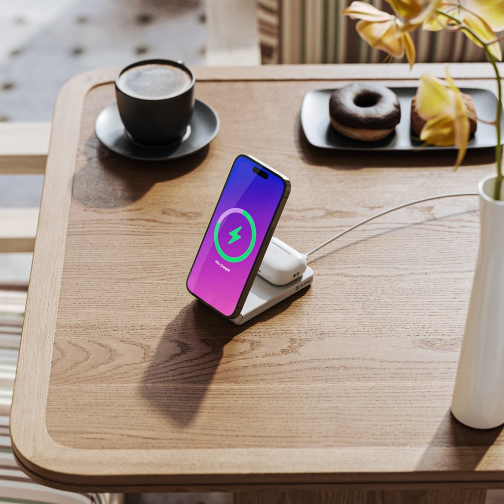 Alogic Trådløs lader Yoga 3-in-1 Hvit