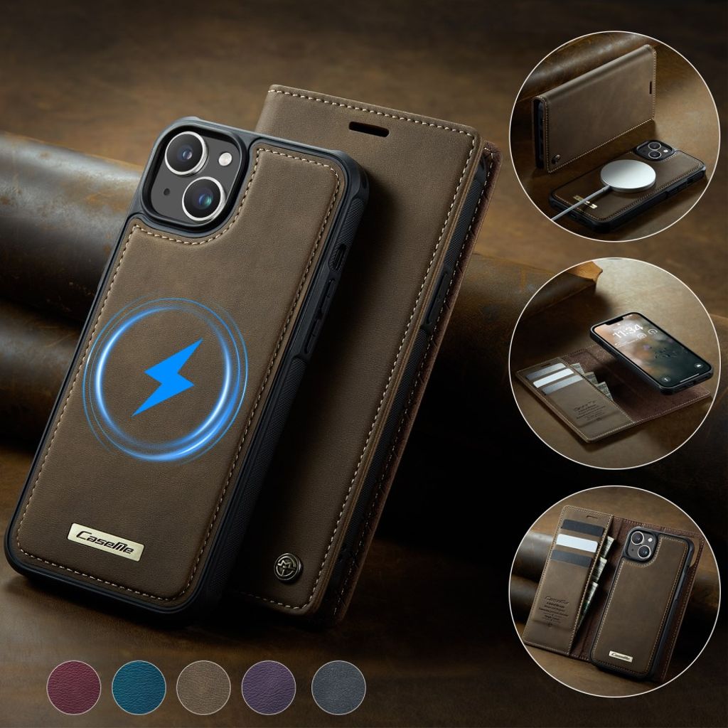 CaseMe iPhone 15 Etui C49 Series Brun