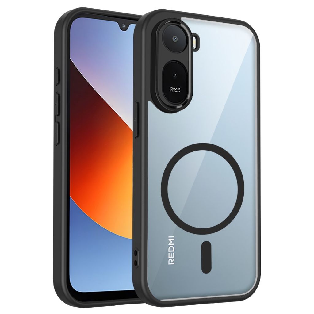 Xiaomi Redmi A7 Pro Deksel Klar Bakside MagSafe Svart