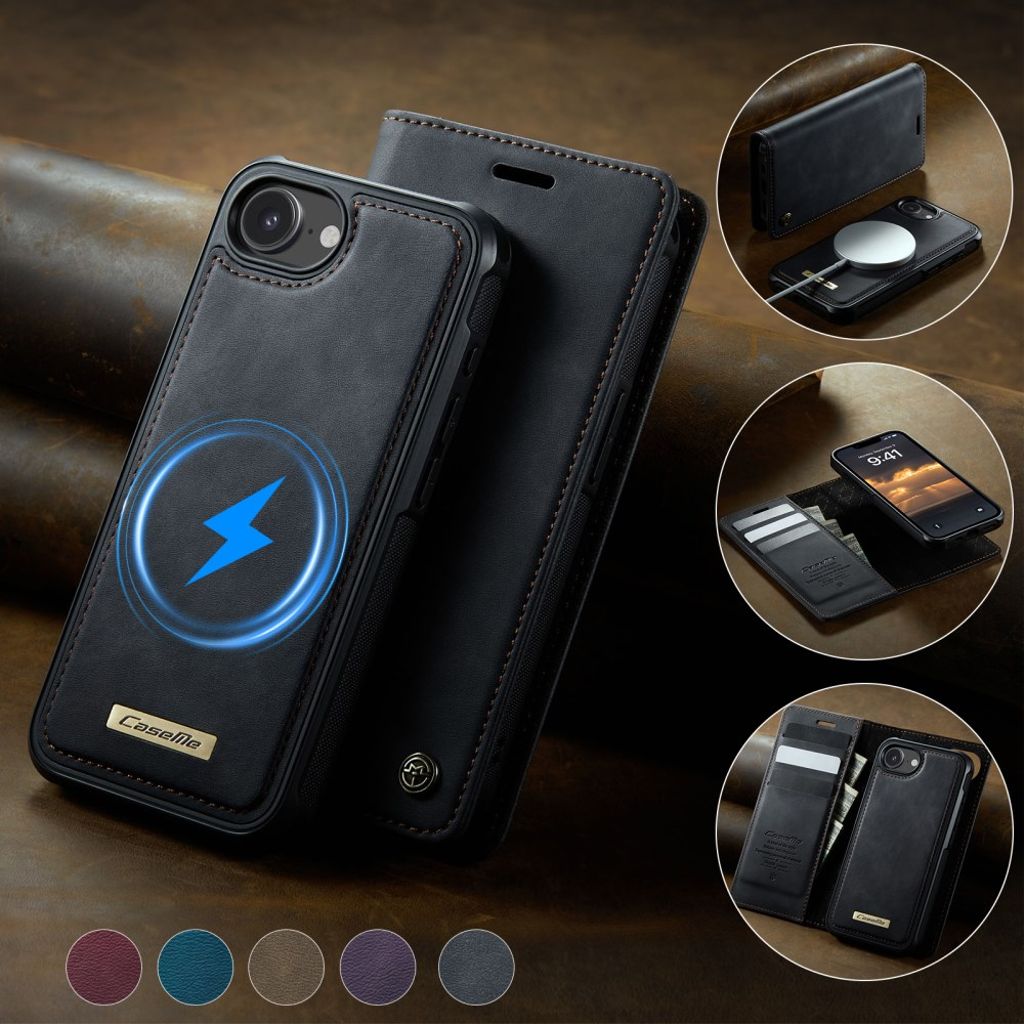 CaseMe iPhone 16e/iPhone 17e Etui C49 Series Svart