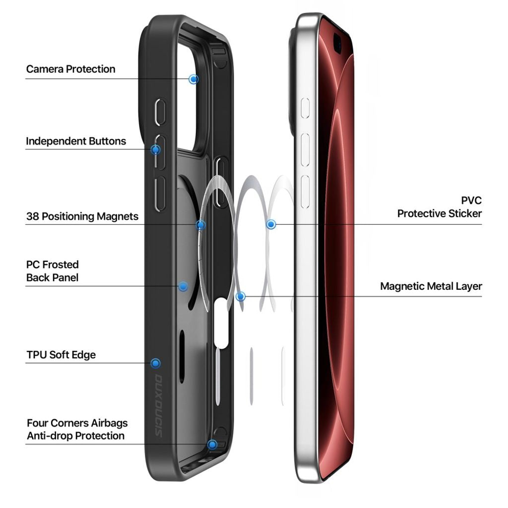 Dux Ducis iPhone 17 Pro Max/iPhone 18 Pro Max Deksel Yind Series MagSafe Svart