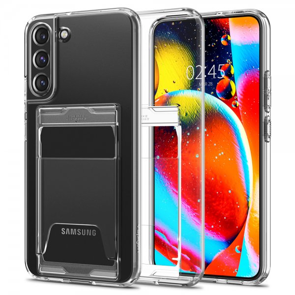 Spigen Samsung Galaxy S22 Plus Deksel Crystal Slot Dual Crystal Clear